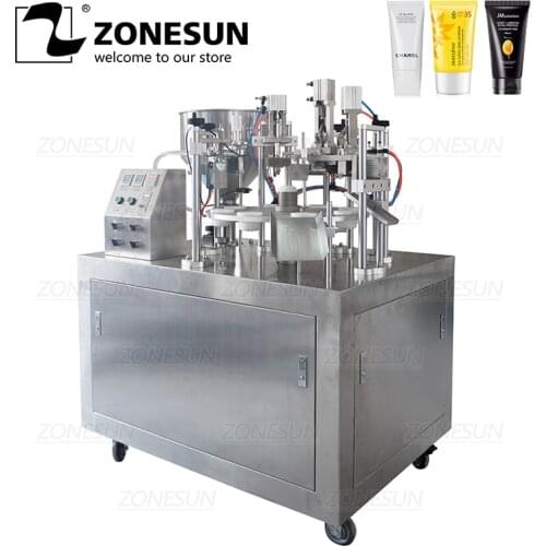 ZONESUN Automatic Ultrasonic Cream Paste Tube Filling Machine Auto Sealing Machine Packing Machinery Automatic propulsion device