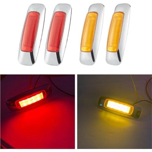 2pcs 10-30V 8LED Car Truck Lorry Trailer Side Marker Indicators Car Turn Signal Brake Rear Warning Tail Light Lamp