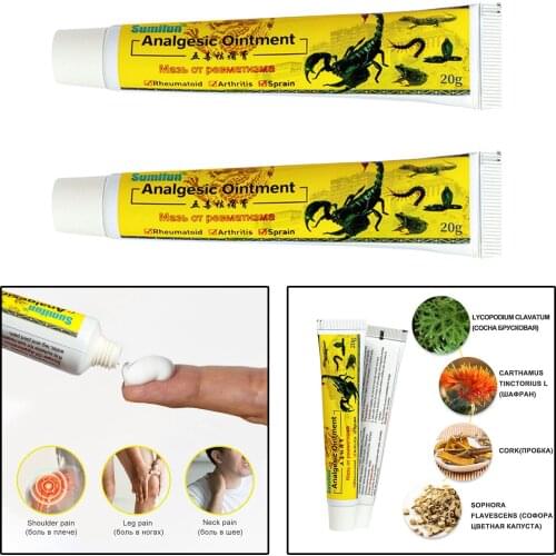 2pcs Pain Relief Ointment Rheumatoid Arthritis Treatment Joint Back Analgesic Cream 20g