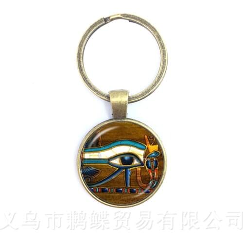 2018 New Trendy Masonic Mason Keychains Eye Of Providence Keyring Men Ancient Egyptian Ankh Pendant Religious Jewelry