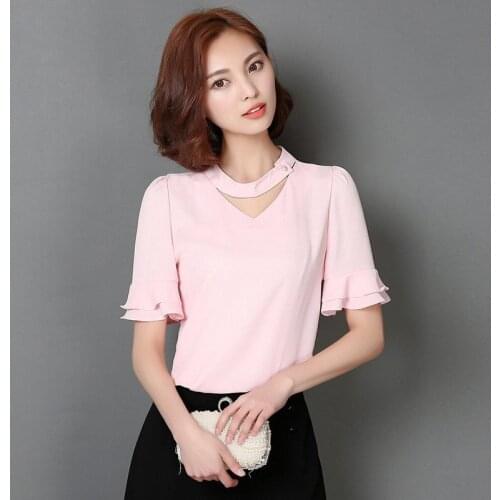 2020 Women Short Sleeve Shirt Top Garment lvory orange