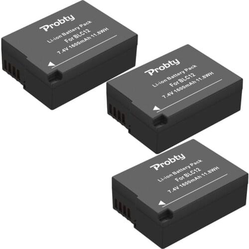 PROBTY 3PCS DMW-BLC12 BLC12PP BLC12 Camera Battery For Panasonic DMC GH2 G5 G6 V-LUX4 GH2 DMC-GX8 FZ1000 FZ300 FZ200 GH2H GH2K