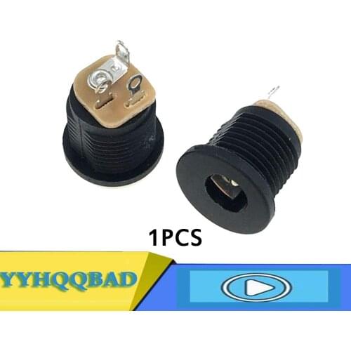 5.5*2.1mm 3 Pin Connectors Waterproof Power Socket Female Panel Mount DC022 Supply Jack Socket Panel Mount plug