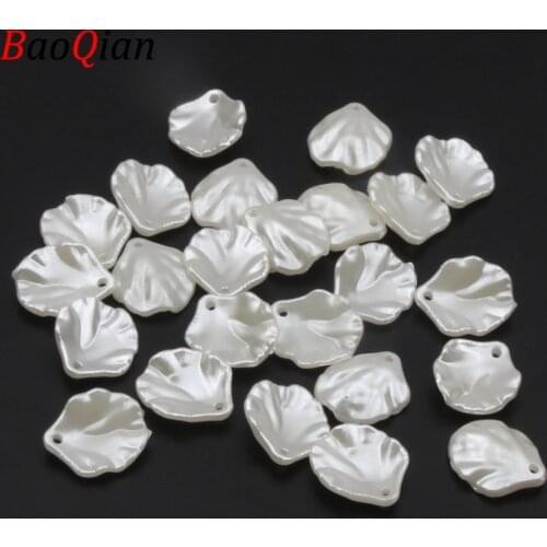 50PCS Imitation Pearl Shell Beads DIY Acrylic Pendant Production Creative Necklace Bracelet Jewelry Accessories 15x18mm