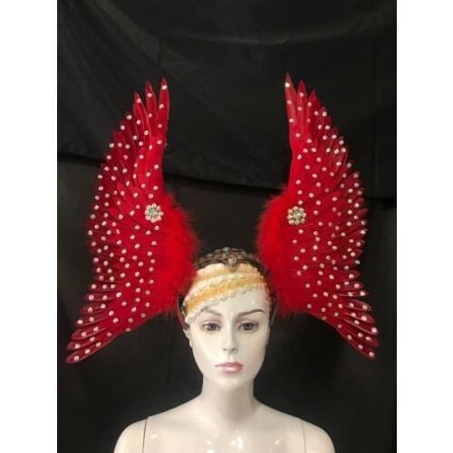 Latin dance Samba accessories Fashion exquisite headdress feathers Delicate dance shows accessories