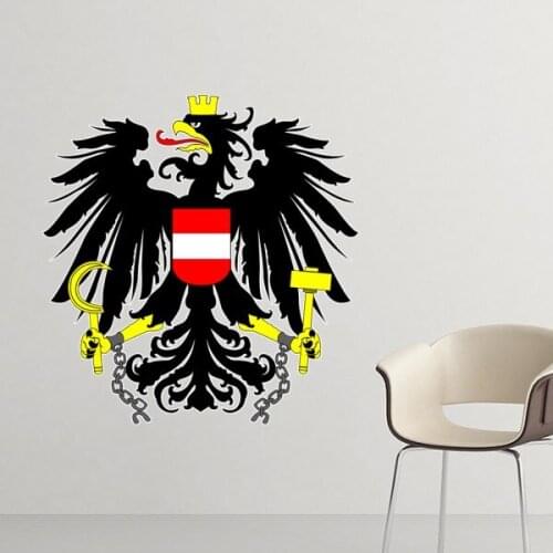 Austria National Emblem Country Symbol Mark Pattern Removable Wall Sticker Art Decals Mural DIY Wallpaper for Room Decal