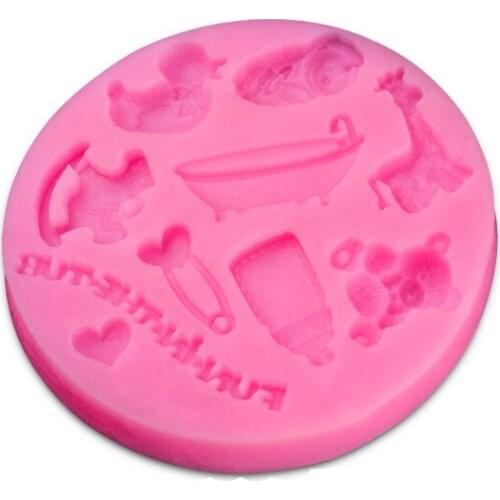 Baby Toy Mold Fondant Cake Molds Chocolate Mould For The Kitchen Baking Cake Tool D164