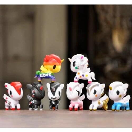 Unicorn Horse Pony Vinyl Dolls Cartoon Anime Action Figures Super Cute Toy Anime Kids Christmas Gifts Toy for Children