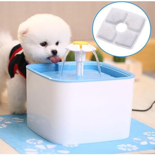 4PCS Activated Carbon Filters Charcoal Filter Replacement for Fountain for Cat Dog Pets Drink Water Feeder