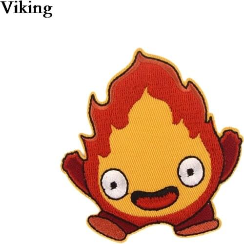 Howls Moving Castle Cartoon Embroidered Patch Iron on Sewing Applique Cute Sew On Badge Diy Clothing Accessories for Kids G0245