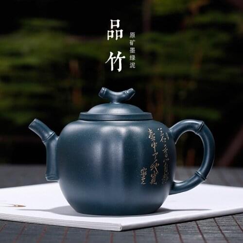 King yixing recommended all hand quality goods wholesale town to learn the craft chlorite ores ink bamboo teapot