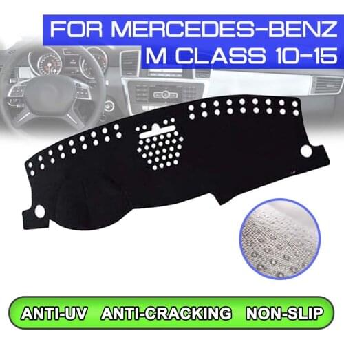 Car Dashboard Mat Anti-dirty Non-slip Dash Cover Mat UV Protection Shade for Mercedes Benz M Class 2010 2011 2012 2013-2015