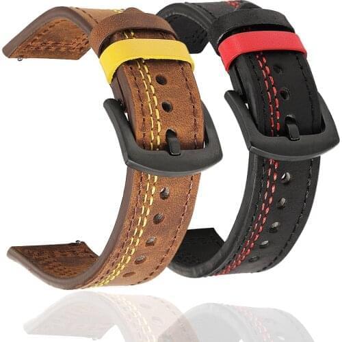 Leather Bracelet Band For Huawei Honor Magic Watch 2 46mm Watch Strap For Huawei Watch GT 2 2E Honor Magic 2 42mm 46mm Correa