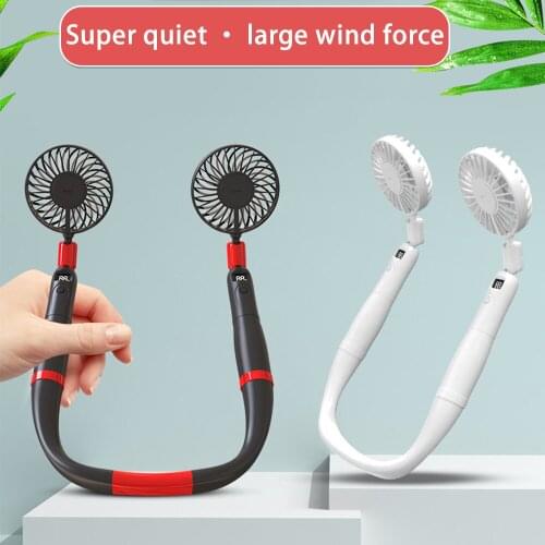 Summer 2 In 1 Handheld Fan and Neck Fan Suitable for Office, Home, Travel, Outdoor Sports, USB Charging, Ultra-Quiet Cooling Fan