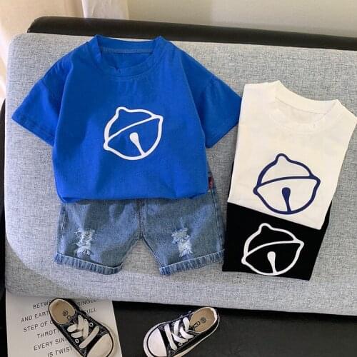 Summer Baby Boy/Girls Clothing Casual Cotton Kids Print T-Shirt Top+Denim Shorts 2pc/Sets Toddler Sports Infant Outfits Clothes