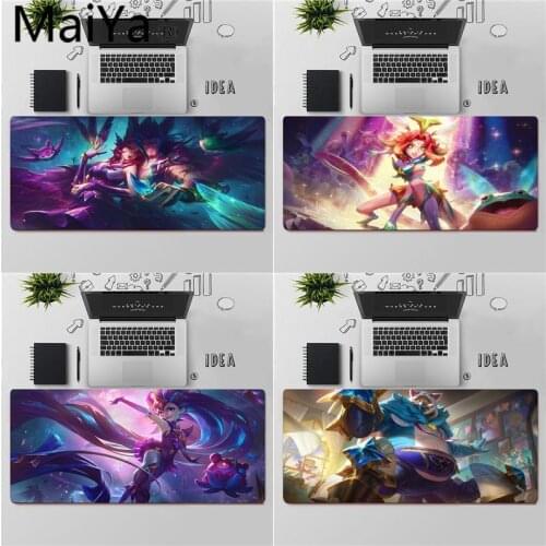 Maiya Top Quality League of Legends LOL Star Guardian Skin Beautiful Anime Mouse Mat Free Shipping Large Mouse Pad Keyboards Mat