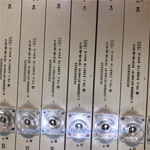 New 60 PCS/lot 6LED 495mm LED backlight strip for LT-50C550 P50FN117J 30350006205 LED50D06-ZC14AG-01 E469119 V500HJ1-PE8