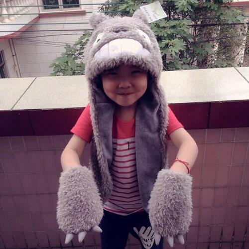 New Original Studio Ghibli totoro hat Cap with gloves Toys Ghibli Gift