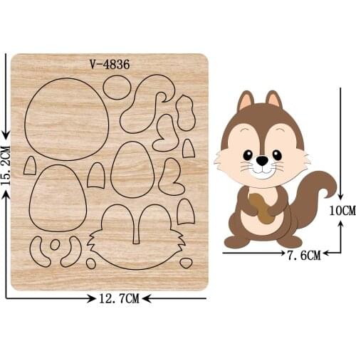 New squirrel wooden dies cutting dies for scrapbooking Multiple sizes V-4836