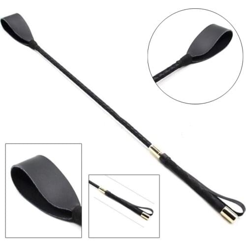 BDSM Lash Fetish Flogger Sex Product for Couples Women Bondage Boutique Slim Leather Riding Crop Horse Whip Pony Spanking Knout