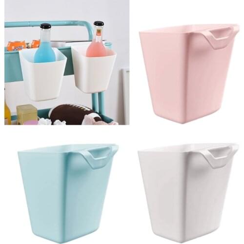 13MA 4pcs/set Portable Hanging Storage Bucket Case Plastic Box Container for Kitchen Tableware Pens Small Plants Bathroom