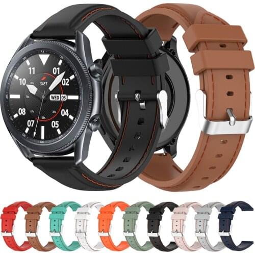 22mm Watch Band For Samsung galaxy watch 3 45mm Strap Gear S3 Frontier Route Silicone Watchbands Sport Bracelet Wristband correa