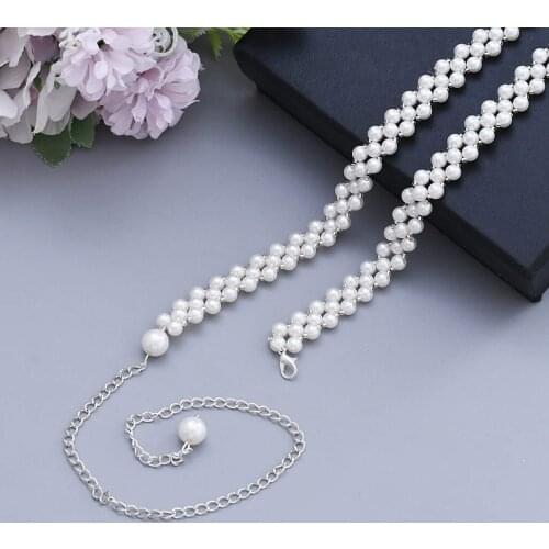 S398 Simplicity Pearl Wedding Belts Bride Accessories Girl Engagement Prom Party Evening Dresses Belt Bridesmaid Decoration