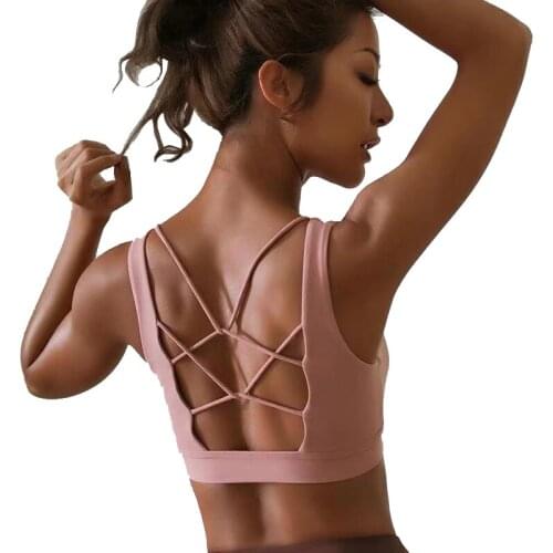 Sexy Yoga Bra Women Padded Sports Bra Shake Proof Running Workout Top Tank Fitness Shirt Vest Sports Wear for Women
