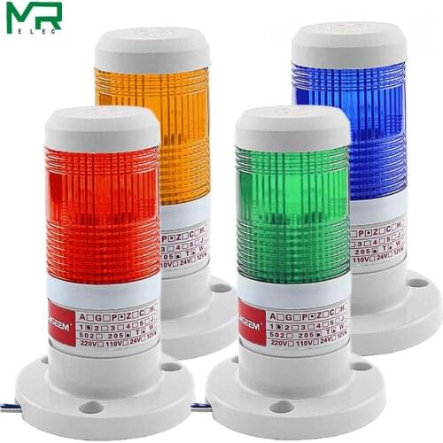 LED Industrial red Yellow blue green Signal Tower Warning Lamp Stack Light Alarm Apparatus 12V 24V 110V 220V