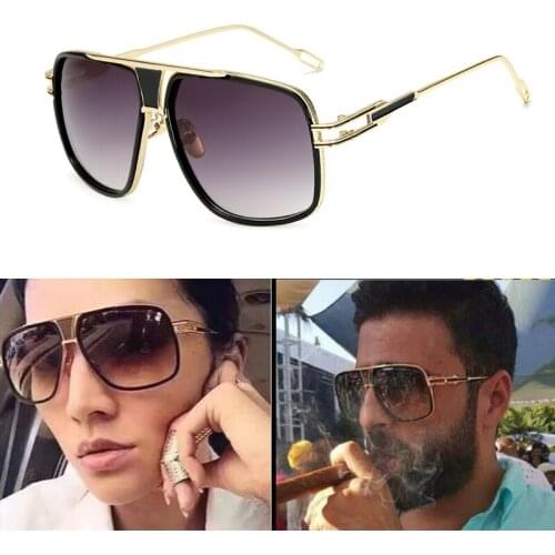 Fashion Big Frame Sunglasses Men Square Fashion Glasses for Women Gradient lens Retro Sun Glasses Vintage Gafas Oculos male