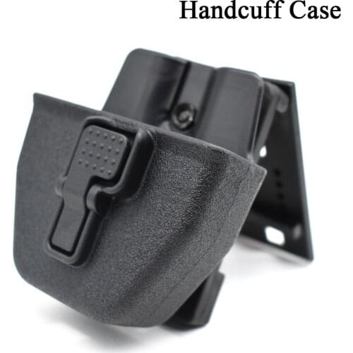 Tactical Polymer Handcuffs Police Holster 360 Degree Rotatable Molle Belt Manacle Case Holder Pouch Military Hunting accessories