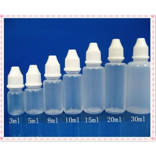 Screw cap empty bottle 3ml 5ml 10ml 15ml 20ml 30ml eye drops liquid packaging