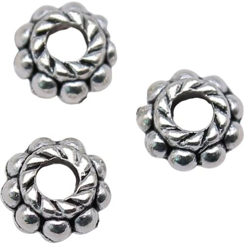 WYSIWYG 40pcs 6x6x3mm Space Bead For Jewelry Making Bracelet DIY Jewelry Accessories Small Hole Spacer Beads