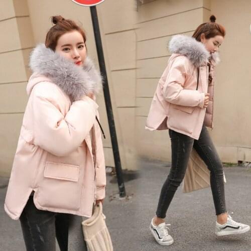Cotton Limited Polyester Zipper Woman 2019 New Winter Loose Coat Heavy Seta Lead Joker Cotton-padded Clothes Fund Small Jacket