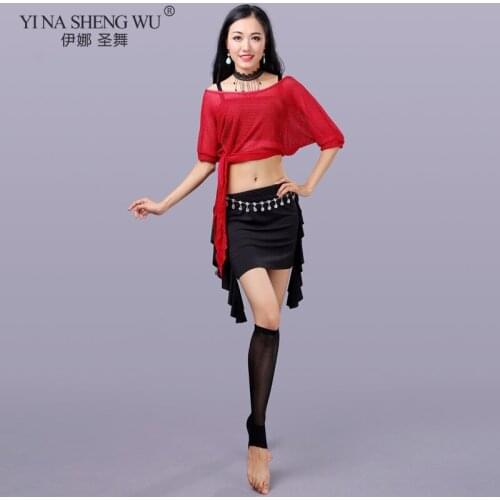 Summer Occupation Belly Dance Female Eastern Adult Elegant Top Short Skirt Practice Clothes Suit Woman Shirt Performance Clothes