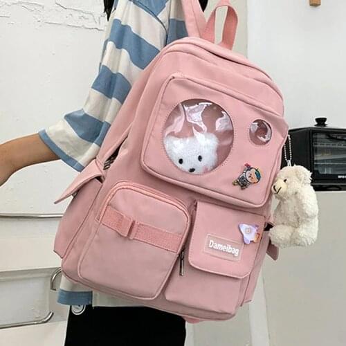 Summer New Fashion Backpack for Women 2021 Luxury Candy Colors Fancy High School Bags for Teenage Girl Cute Travel Rucksack