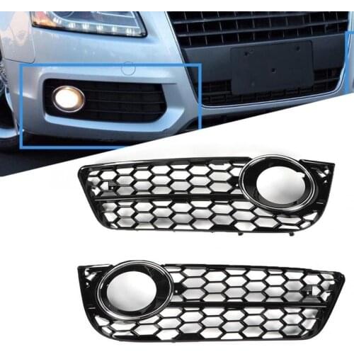 2Pcs Front Bumper Lower Fog Light Lamp Grilles Replacement Fit for Audi A5 2008 2009 2010 2011 car accessories