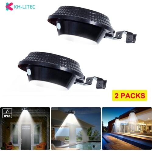 2 PACK Solar Garden Light Solar Powered Gutter Light LED Lamp Solar Outdoor For Street Wall Cold White LED Solar Light