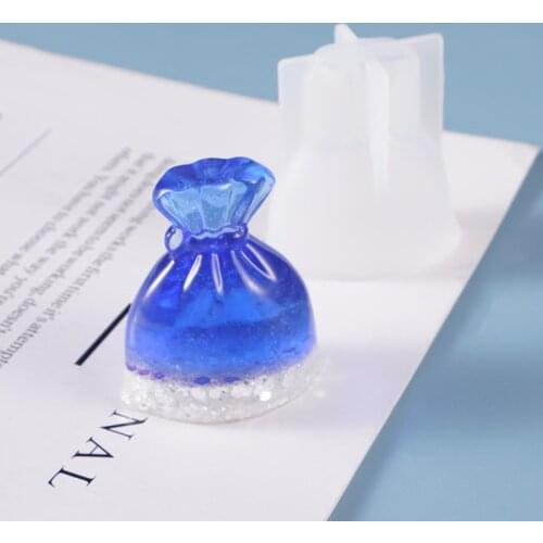 3D Lucky Bag Jewelry Pendant Silicone Molds Purse Keychain Pendant Resin Epoxy Mould Casting DIY Jewelry Making Tools Decoration