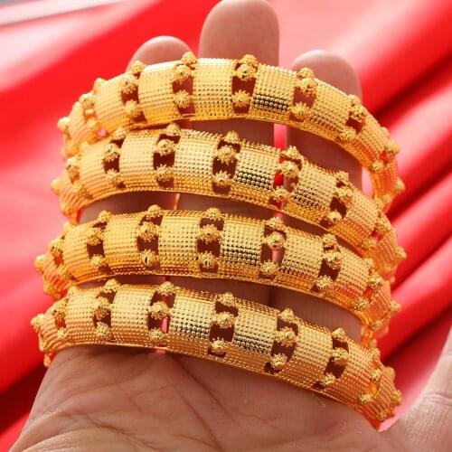 4Pieces Bracelet for Women Dubai Bangles Ethiopian Bangles African Jewelry Arab Middle East
