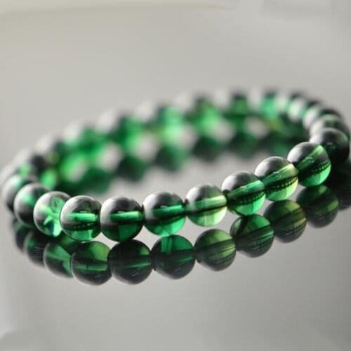 5pcs High Quality Dark Green Crystal 8mm Round Beads Luxury Fashion Women Jewelry Birthday Gift Mother