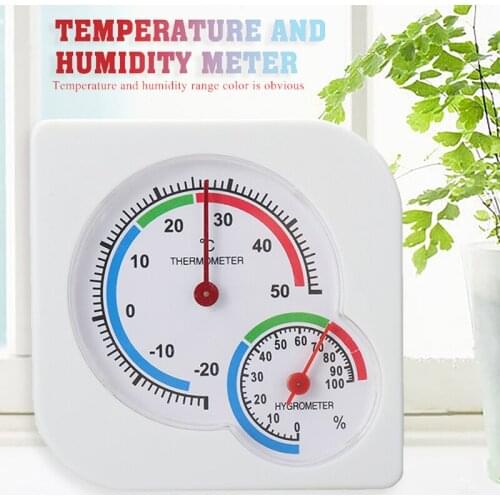 7.5 x 7.5cm Mini Indoor Outdoor Thermometer Hygrometer Temperature Humidity Monitor Gauge For Garden Office Restaurant