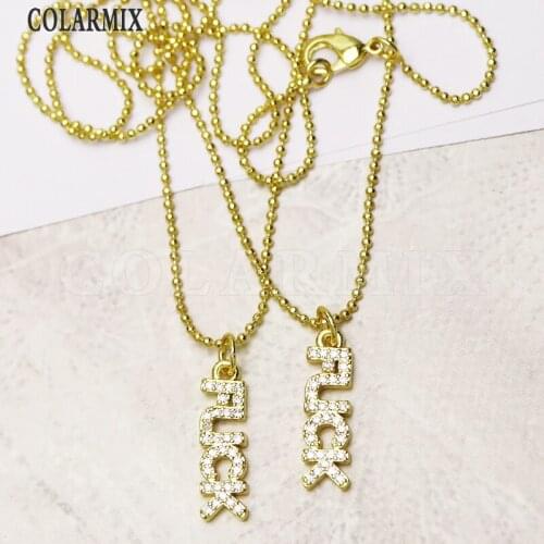 8 Pcs TIny pendant necklace zirconia pendant Boxes chain accessories for women necklace for women New design 7361