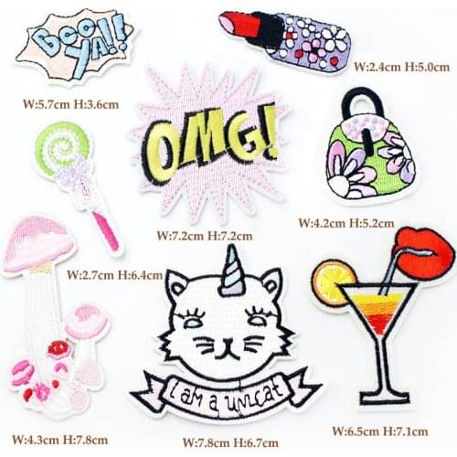 8pcs/lot Lollipop Mushroom Cloth Badges Patch Clothes Apparel Sewing Decoration Applique Bagde Patches Accessories omg Bag