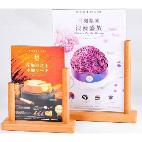 A4 Double Sided Acrylic Clear Picture Frames For Photo Holder Table Numbers Menu Paper Listing Holder Portrait Style Ad Frames