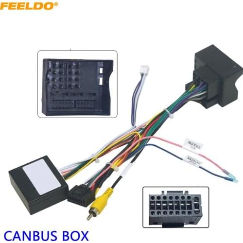 FEELDO Car 16pin Audio Wiring Harness With Canbus Box For Trumpchi GS3/GS4/GE3 Aftermarket Stereo Installation Wire Adapter