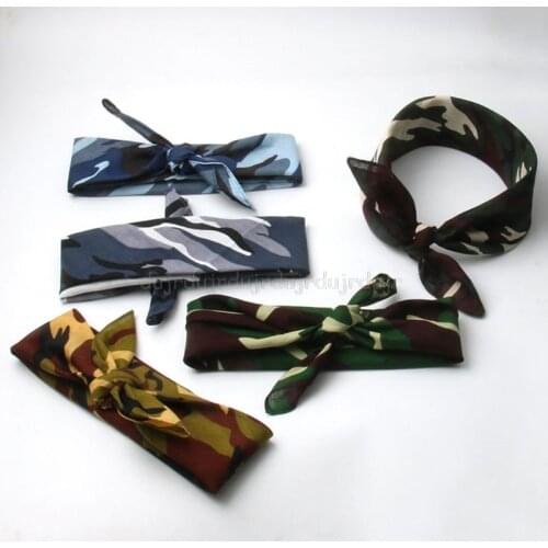 Unisex Camouflage Print Cotton Bandanas Military Tactical Headwrap Outdoor Jungle Wristband Sports Cycling Au31 19 Dropship
