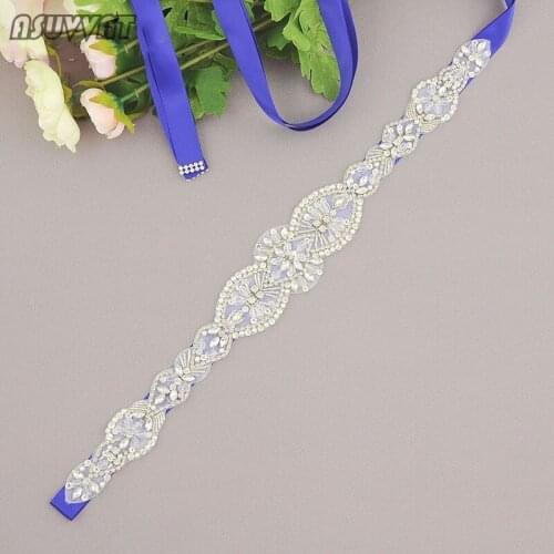 Noble Wedding Dress Accessories Applique Sash Belt Elegant Rhinestones For Bridal Women Soiree Party Evening Dresses Belts
