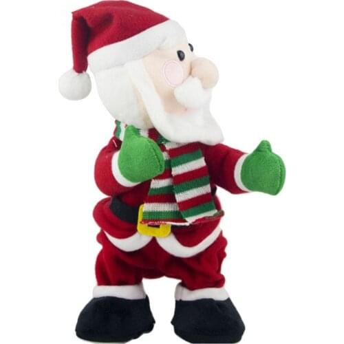 Electric Twerk Santa Claus Toy Xmas Music Singing Dancing Twisted Wiggle Hip Doll Christmas best Kids Gifts