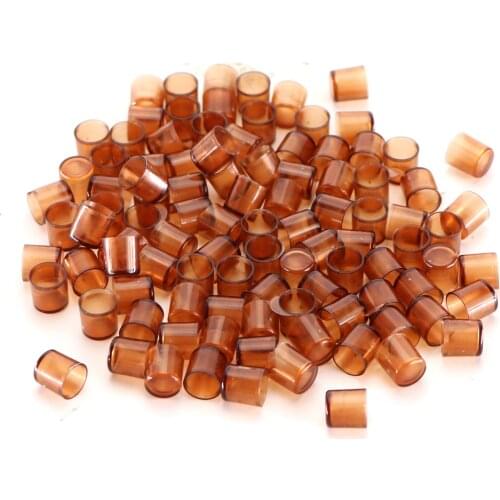 200PCS Beekeeping Bee Queen Rearing King Plastic Brown Color Cells Cages Room Cups Cell Cage Cup Bees Tools Beekeepers Supplies